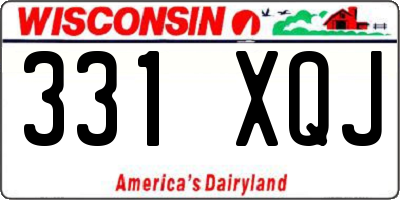 WI license plate 331XQJ