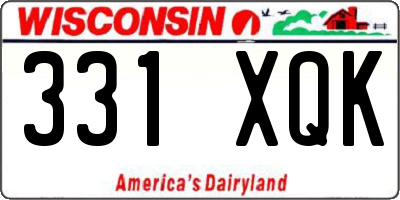 WI license plate 331XQK
