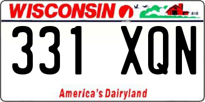 WI license plate 331XQN