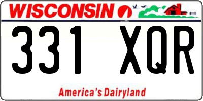 WI license plate 331XQR