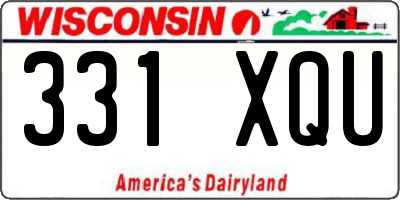 WI license plate 331XQU