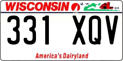 WI license plate 331XQV