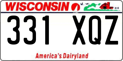 WI license plate 331XQZ