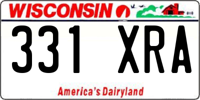 WI license plate 331XRA
