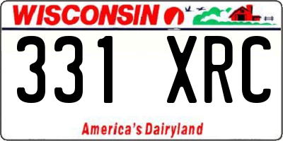 WI license plate 331XRC