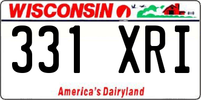 WI license plate 331XRI