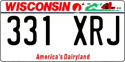 WI license plate 331XRJ
