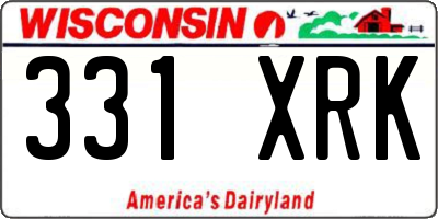 WI license plate 331XRK