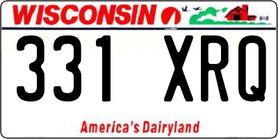 WI license plate 331XRQ