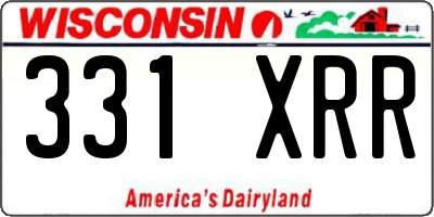 WI license plate 331XRR