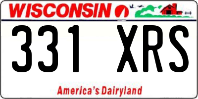 WI license plate 331XRS