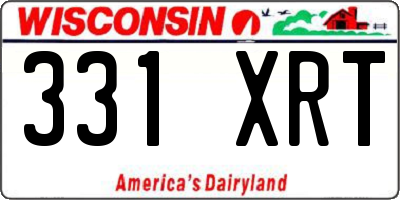 WI license plate 331XRT