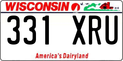WI license plate 331XRU