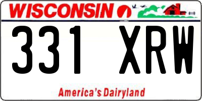 WI license plate 331XRW