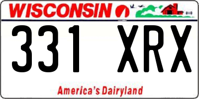 WI license plate 331XRX