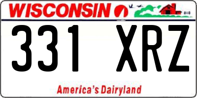 WI license plate 331XRZ