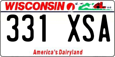 WI license plate 331XSA