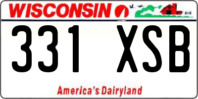 WI license plate 331XSB