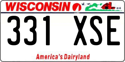 WI license plate 331XSE