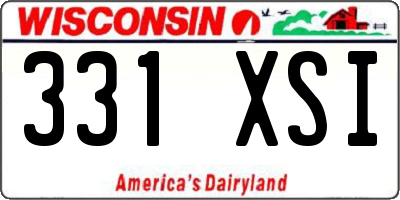 WI license plate 331XSI