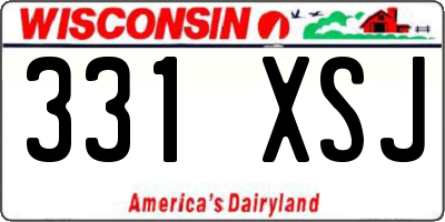 WI license plate 331XSJ