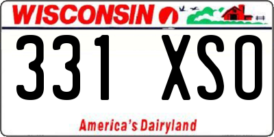 WI license plate 331XSO