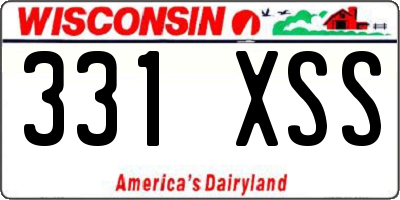 WI license plate 331XSS