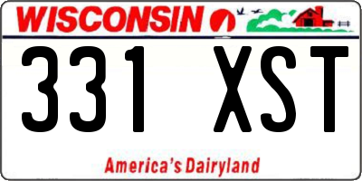 WI license plate 331XST