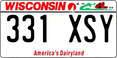 WI license plate 331XSY