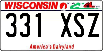 WI license plate 331XSZ