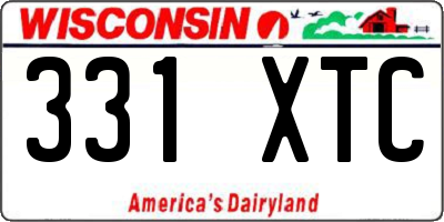 WI license plate 331XTC