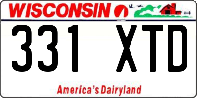 WI license plate 331XTD