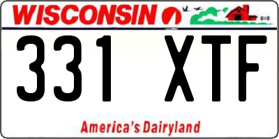 WI license plate 331XTF