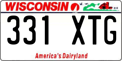 WI license plate 331XTG