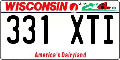 WI license plate 331XTI