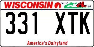 WI license plate 331XTK