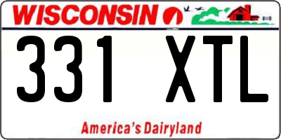 WI license plate 331XTL