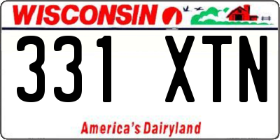 WI license plate 331XTN