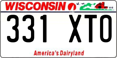 WI license plate 331XTO