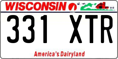 WI license plate 331XTR