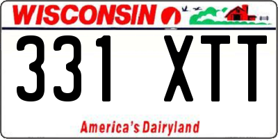WI license plate 331XTT