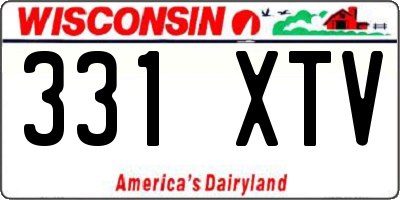 WI license plate 331XTV
