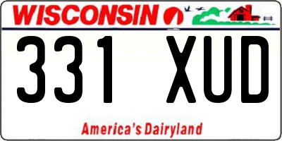 WI license plate 331XUD