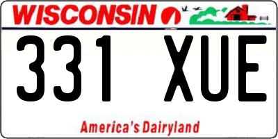 WI license plate 331XUE