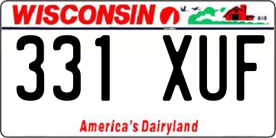 WI license plate 331XUF