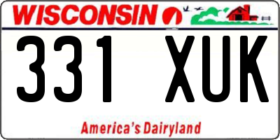 WI license plate 331XUK