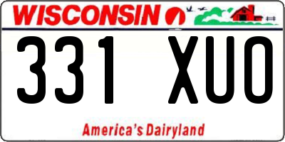 WI license plate 331XUO