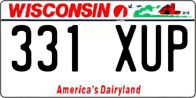 WI license plate 331XUP