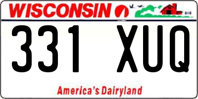 WI license plate 331XUQ