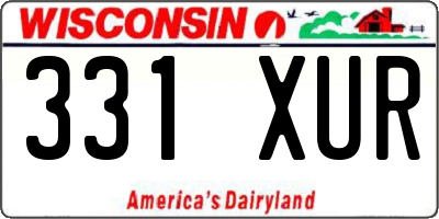 WI license plate 331XUR